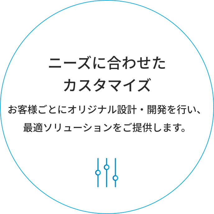 ニーズに合わせたカスタマイズ