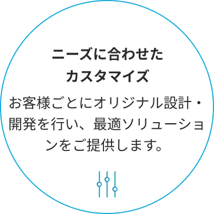 ニーズに合わせたカスタマイズ